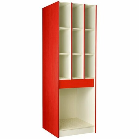 I.D. SYSTEMS Red Storage Cabinet 9x8'' Compartments, 1x25.5'' Compartment - 89426 278429 Z043 53826429Z043